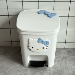 hellokitty垃圾桶家用卫生间脚踏式带盖高颜值可爱客厅纸篓大容量