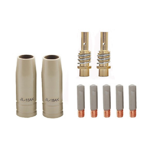 15AK coated protective nozzle, conductive nozzle, non-stick welding slag protective nozzle, gas shielded welding gun accessories protective sleeve for export