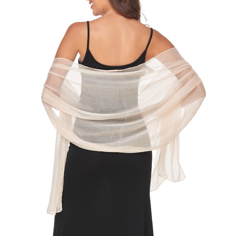 Women's Shawl and Cape Evening Dress Lightweight Scarf Wedding Guest Shawl Bridesmaid Scarf Fashion Solid Color Scarf