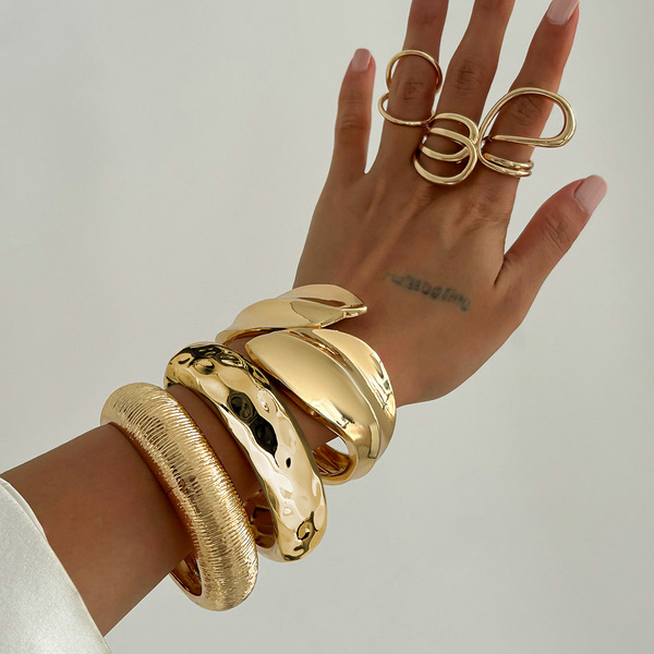 European and American Bracelet cross -border exaggerated leaves…