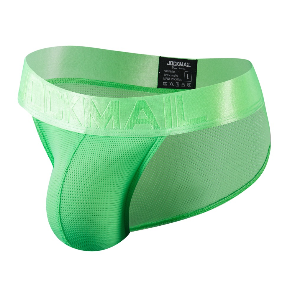 Jockmail 2022 nueva ropa interior de los hombres triángulo malla transpirable deportes fitness shorts