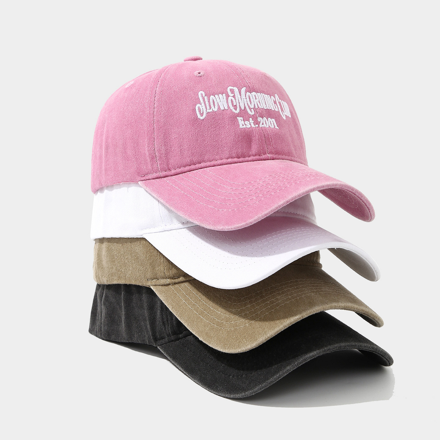 Amazon nuevo algodón blando sombrero de béisbol letras bordadas para mostrar la cara pareja europea y americana casuales versátiles sombrero de boca de pato