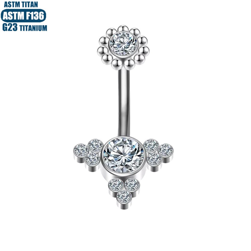 Silver pointed spike labret stud material detail