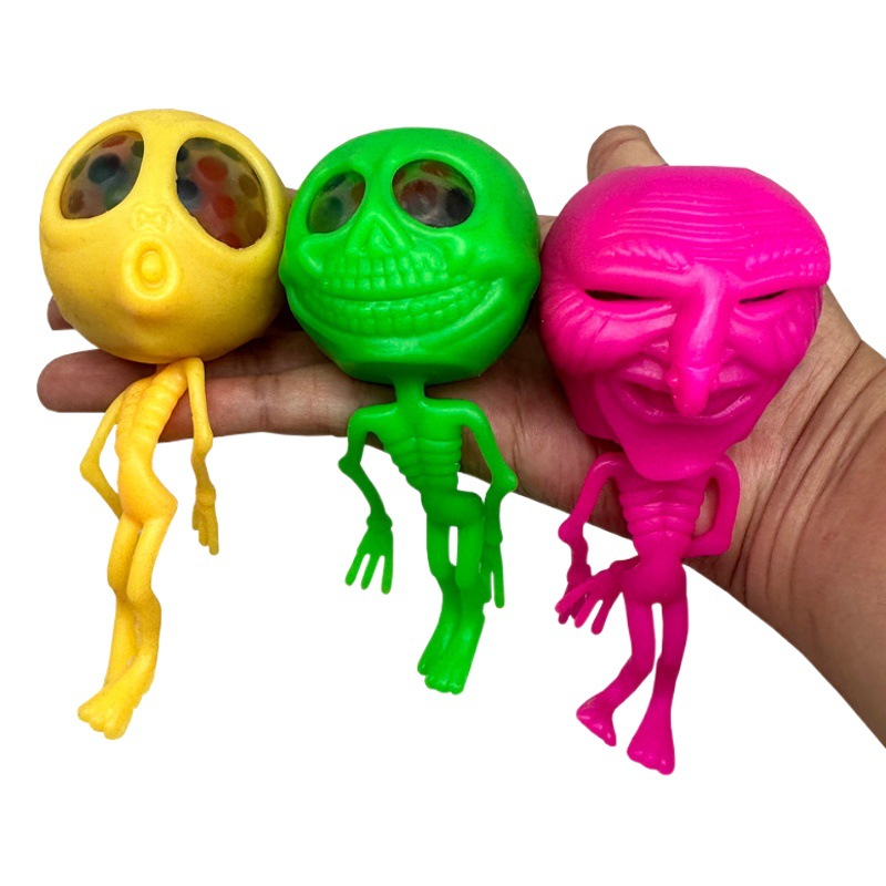 Juguete Antiestrés de Calavera Alienígena, Bola de Agua para Apretar, para Bromas de Halloween, Venta al por Mayor