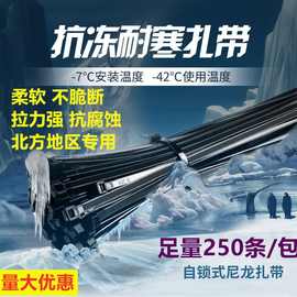 -40℃抗冻耐寒扎带自动锁扎带低温防寒防老化捆绑带耐低温冬季