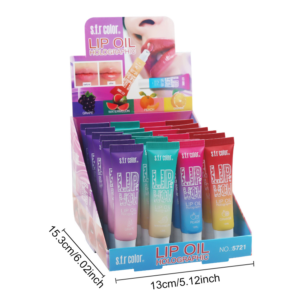 s.f.r color comercio exterior especializado en venta caliente maquillaje humectante de labio ligero de la piel muerta sabor de fruta aceite labial image 5