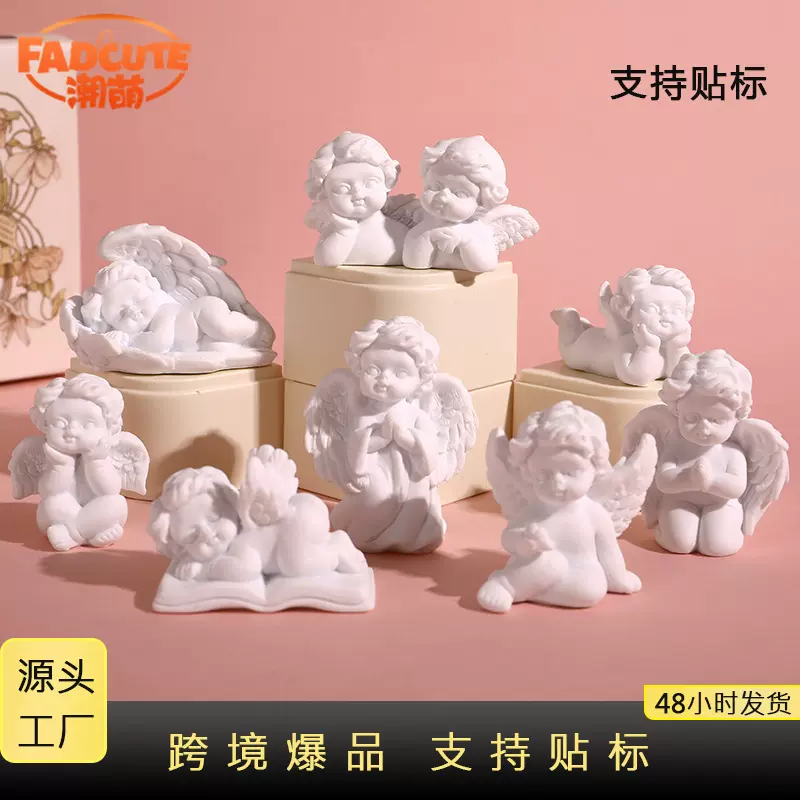2025新款天使欧式装饰品树脂少女复古人物车载桌面摆件工艺品摆件