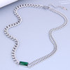 Retro short zirconium stainless steel, necklace, chain for key bag , 2022 collection, simple and elegant design