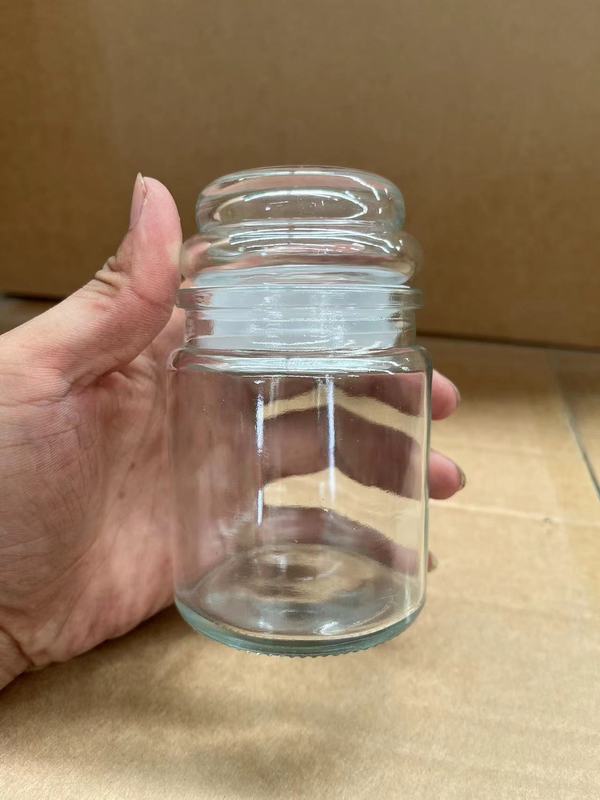 レトロな茶色の高温耐性蓋付き手作りアロマキャンドルカップ DIY 空のカップワックス容器コルクガラスボトル|undefined