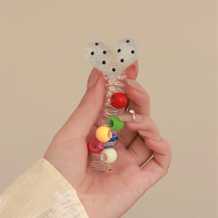 Línea telefónica trenzada transfronteriza, anillo para el cabello, perla, cabello trenzado recto, artefacto femenino, cola de caballo alta, burbuja, cabello trenzado, cuerda, accesorios para el cabello