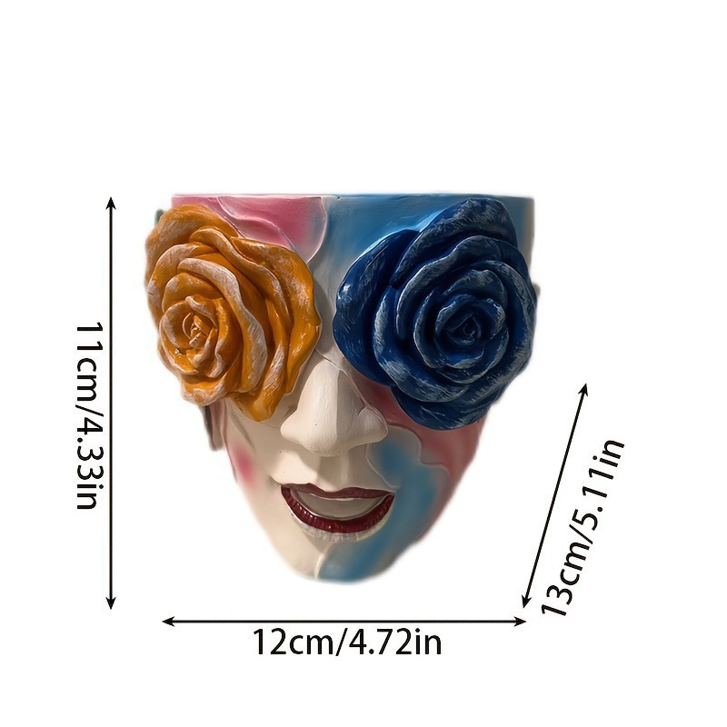 Nuevo estilo transfronterizo creativo pintado a mano maceta de rosas jardín jardín jardín hogar balcón decoración elegante