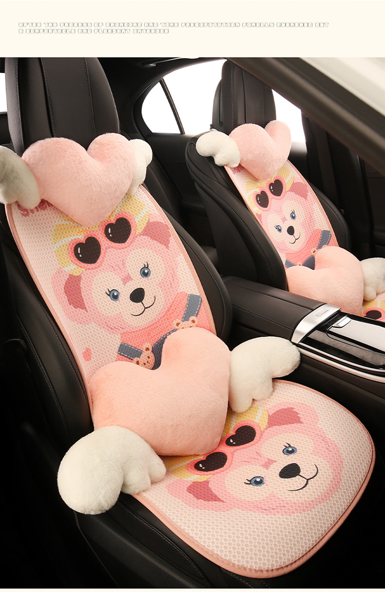 Car seat cushion four seasons universal cute Duffy seat cushion half pack new seat cover winter women's car seat cushion cover