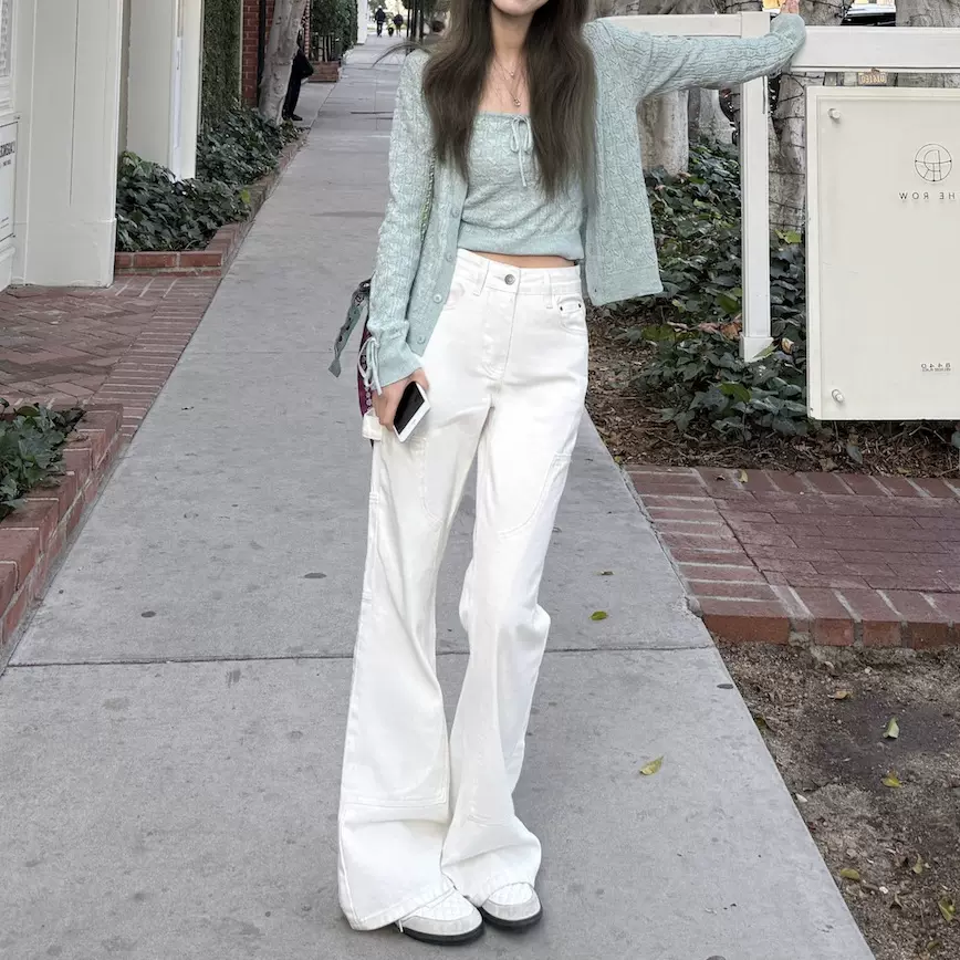 X牛牛神裤 好版型牛仔微喇裤女高腰显瘦显腿长长裤