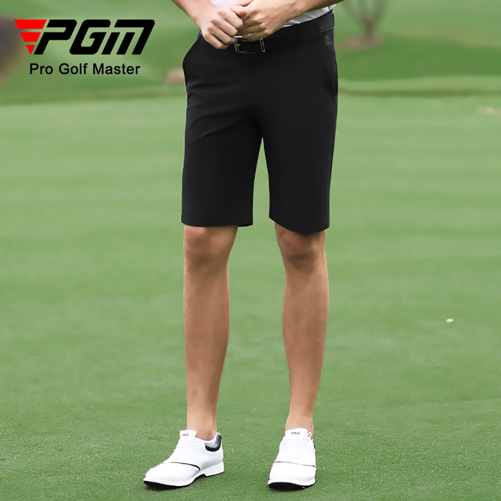 Quần short golf nam thể thao mùa hè co giãn cao thoáng khí — KUZ075 màu trơn quần short màu đen, KUZ075 màu trơn quần short màu xám