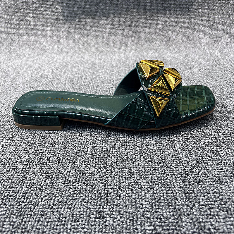 Damenpantoffeln2023 Neue flache Sommersandalen, Damenoberbekleidung, vielseitige Hausschuhe in Übergröße_voghion.com