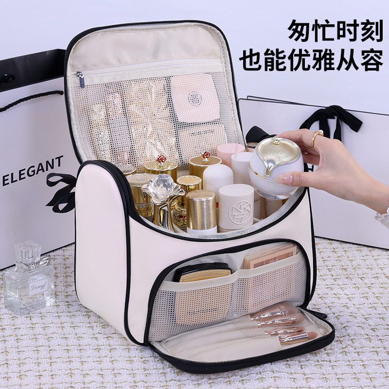 Nuevos productos transfronterizos espacio masivo bolsa de maquillaje de gran capacidad multifuncional bolsa de maquillaje portátil de viaje caja de maquillaje
