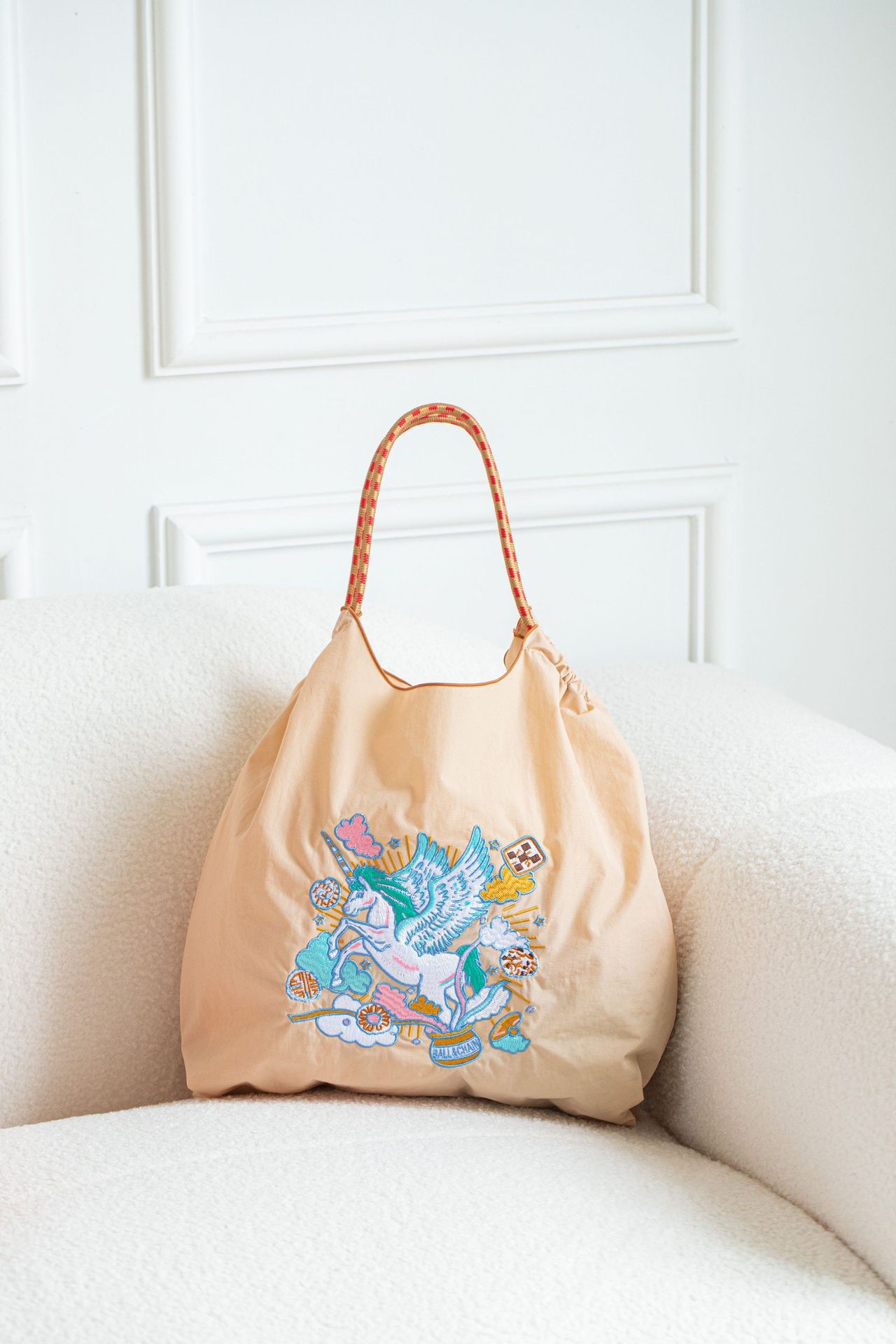 Japón ballchain nuevo tipo de bolso de leopardo de mujer KITTY bolso de lona portátil bolso de compras ecológico ligero