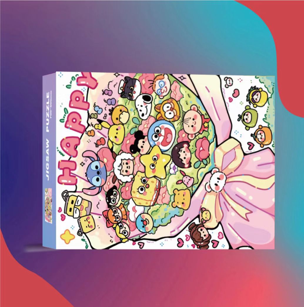 Rompecabezas 1000 piezas de papel de gran tamaño 70*50 cm lámpara de invierno con pegamento Juguetes educativos de descompresión para adultos al por mayor