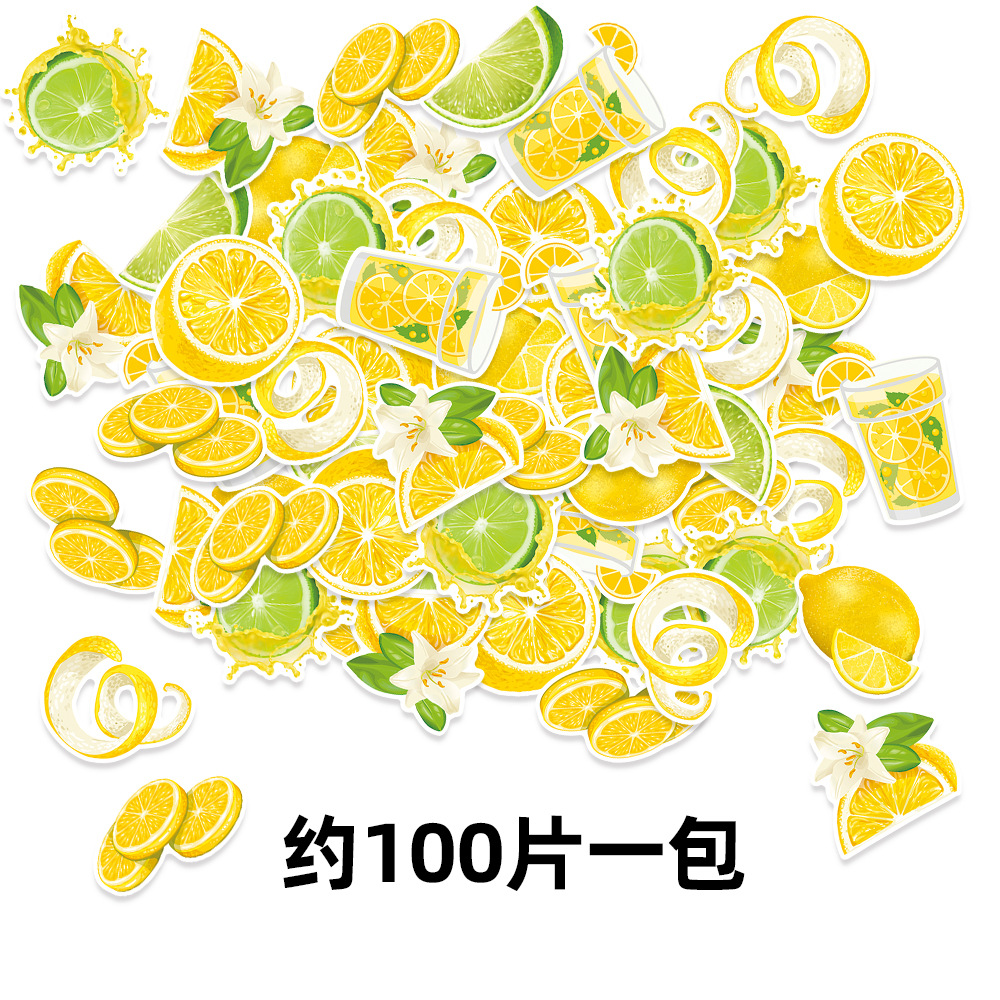 Transfronterizos Hawaian fiesta decoración de escritorio tema de fruta fiesta de cumpleaños de verano limón trozos de papel