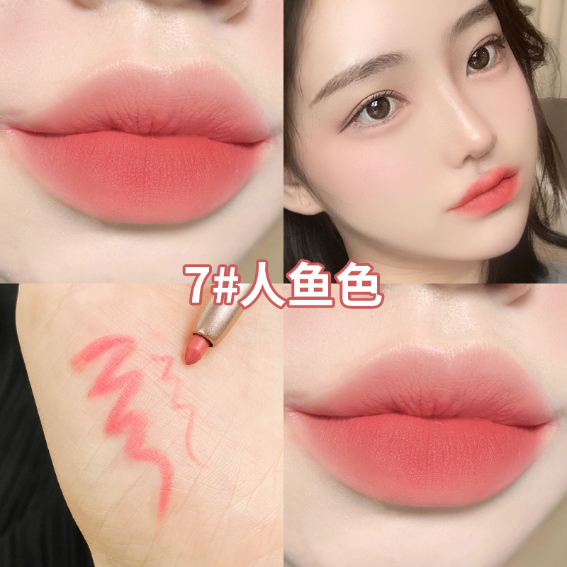 Hanqian 防水自動リップライナーはカップにくっつきにくい口紅ペン口紅豆色リップバイトメイクアップマット手頃な価格のメイクアップ|undefined