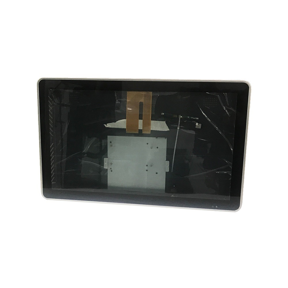 21.5寸壁挂电容可触摸广告机外壳套料冷扎板加工铝型材钢化玻璃