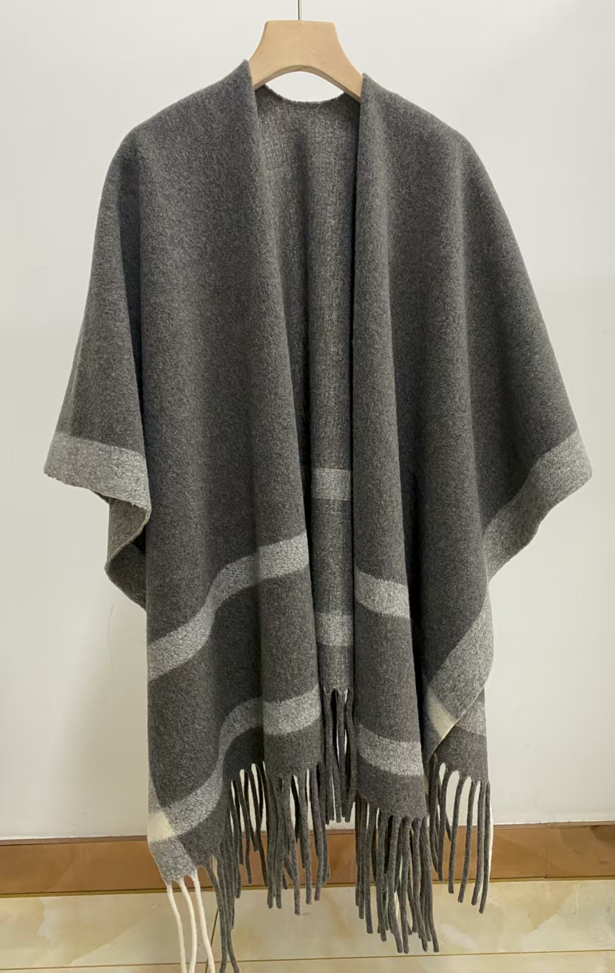 Sopa de aire acondicionado alta sensación de lana cálida gran sopa exterior damas nuevo abrigo abrigo bufandas de cuello