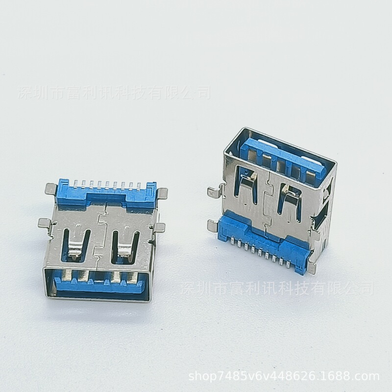 Board Upper USB 3.0 AF9PIN Female Terminal Patch Four Feet Full Patch SMT Straight Edge Blue Glue Board Upper USB 3.0 AF9PIN Female Terminal Patch Four Feet Full Patch SMT Straight Edge Blue Glue