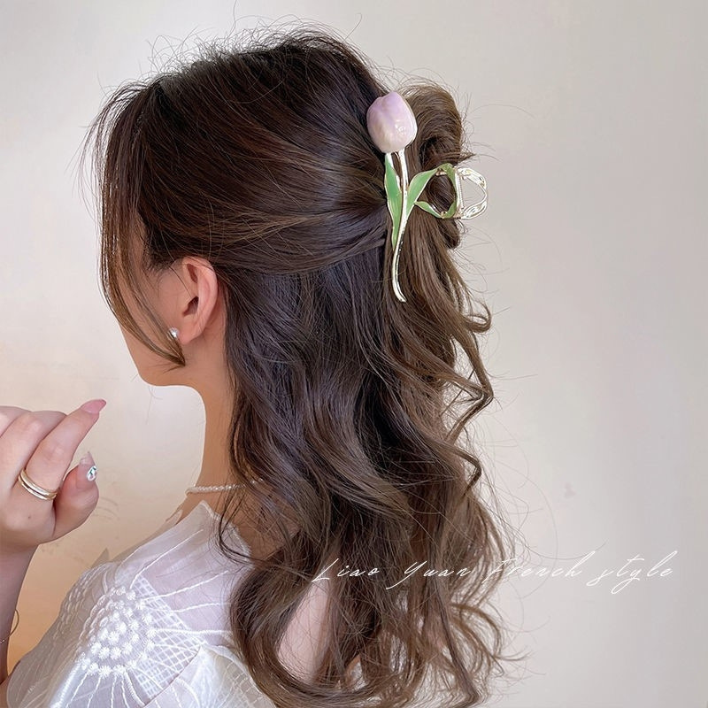 Metal Material Fashion Flower Metal Handmade Hair Claws 1 Piece