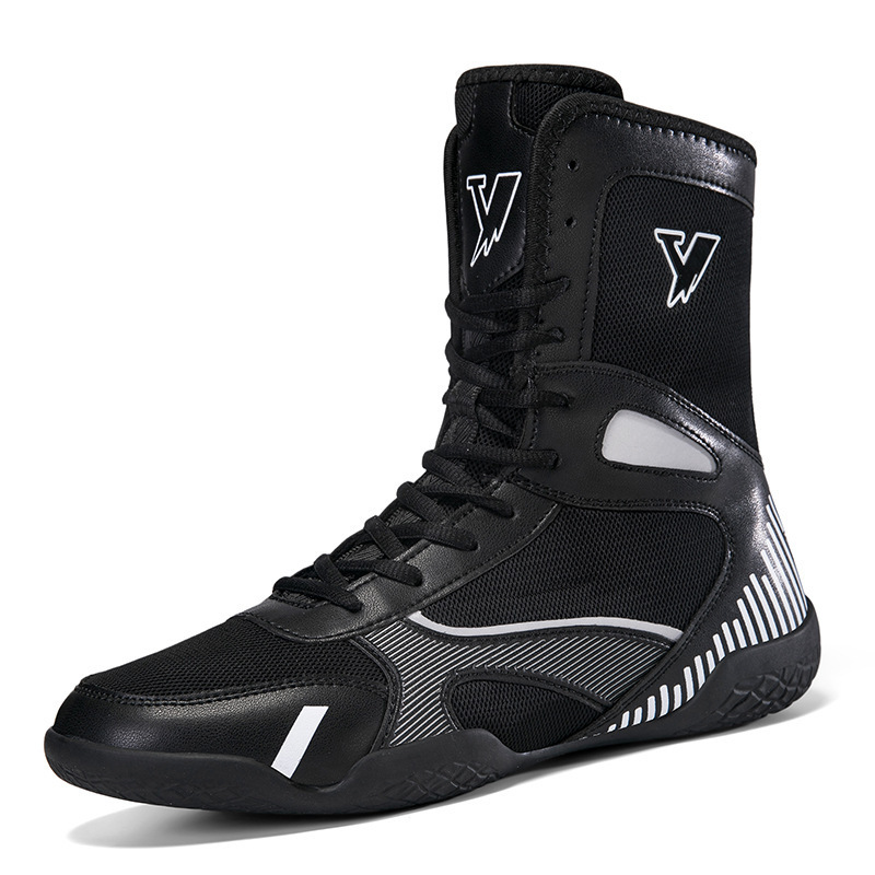 Factory Direct Sales Cross-Border New Indoor Comprehensive Training Fighting Boxing Shoes Shock-Absorbing Non-Slip Wear-Resistant Wrestling Shoes for Adults