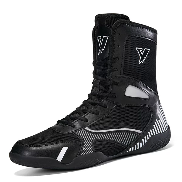Factory Direct Sales Cross-Border New Indoor Comprehensive Training Fighting Boxing Shoes Shock-Absorbing Non-Slip Wear-Resistant Wrestling Shoes for Adults
