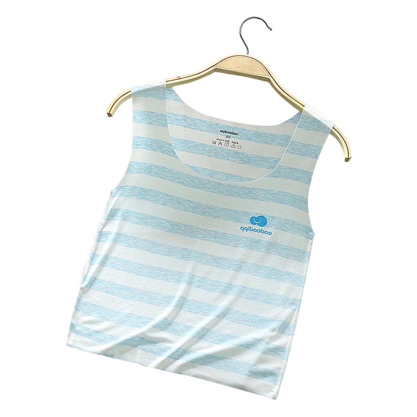 Chaleco de verano sin costuras para niños, ropa interior para niños, camiseta interior para bebés, ropa de verano a rayas para niños.