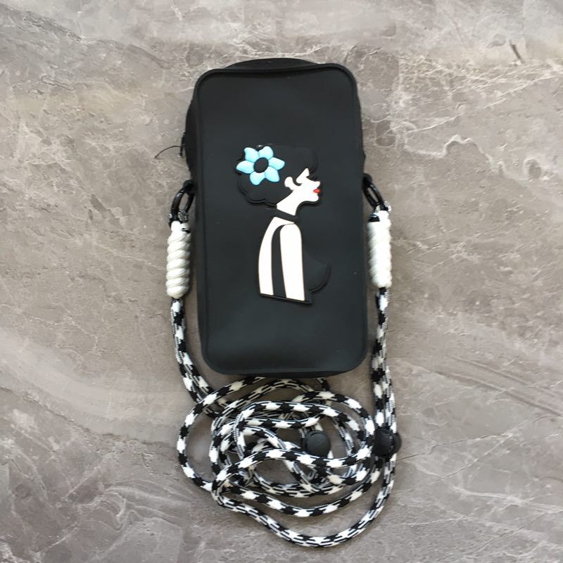 Silikon-Handytasche, Cartoon-Umhängetasche, tragbare Geldbörse, niedliche Mini-Schultertasche für Schülerinnen, Stress-Relief-Bubble-Tasche