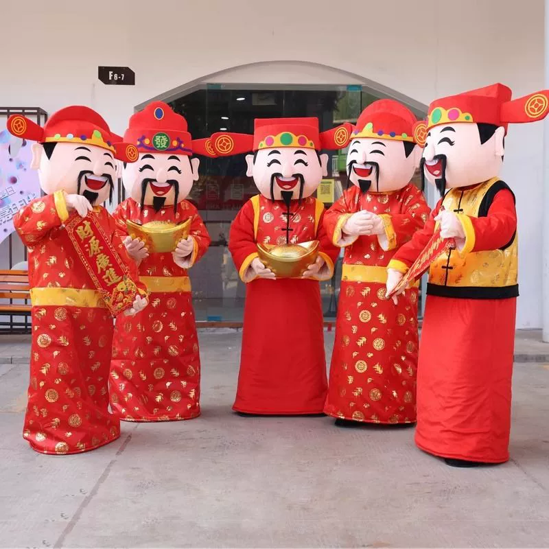 Ежегодное собрание костюма мультяшного кукольного костюма Бога Богатства