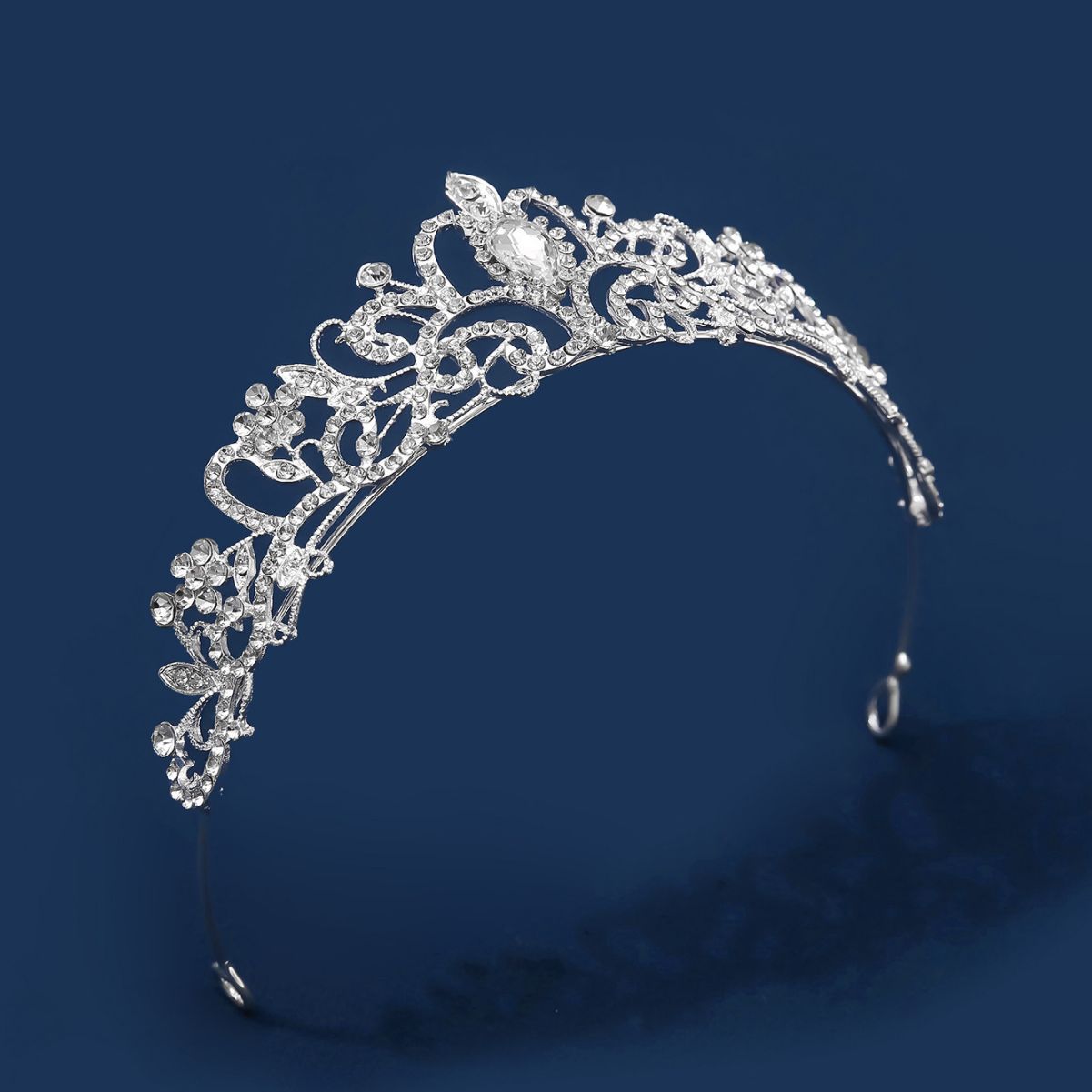Boda europea y americana nupcial corona tocado cristal cumpleaños accesorios para el pelo boda estudio reina pelo corona diadema pelo accesorios