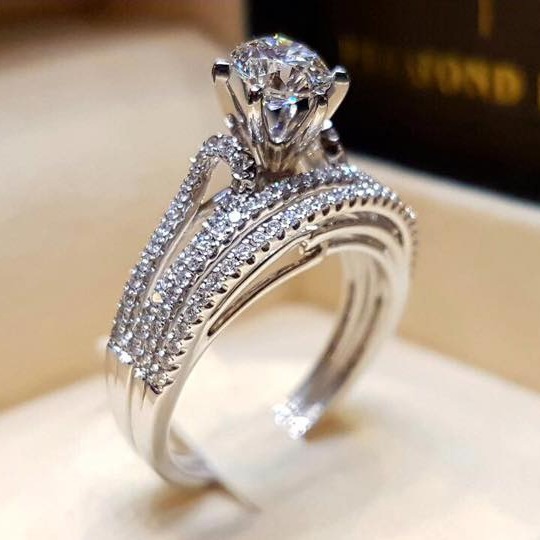 Sanjie transfronterizo accesorios populares eBay Venta caliente pareja anillo creativo europeo y americano hombres y mujeres de moda anillo de compromiso