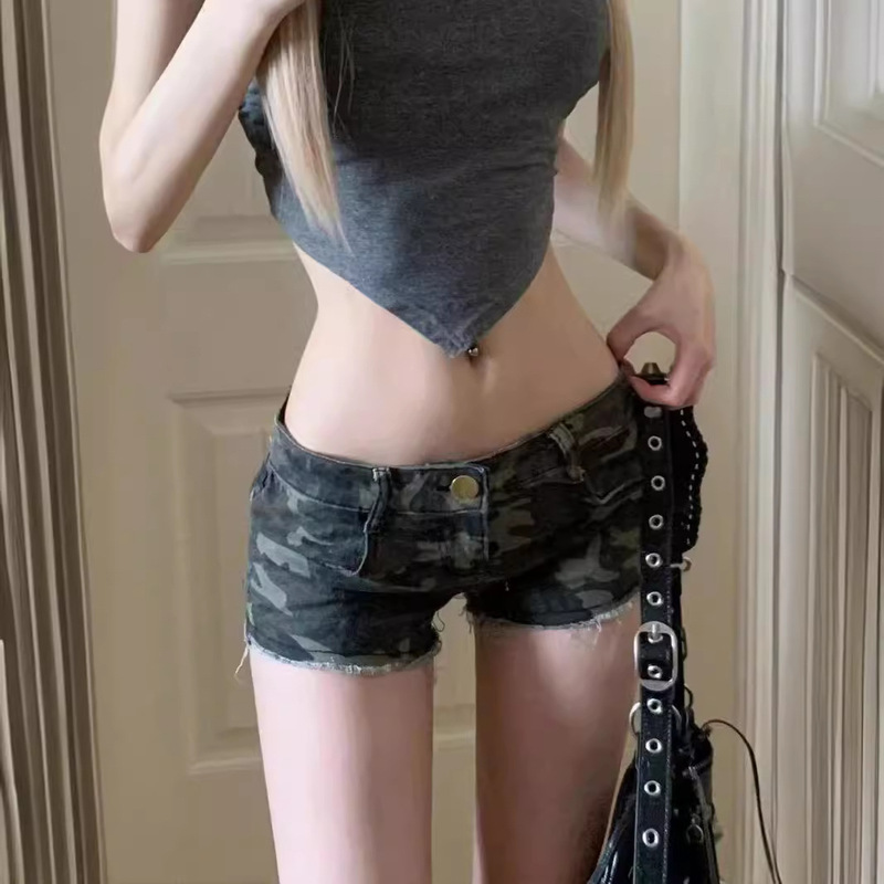 American Style Retro Camouflage Crowd Pants Women's Autumn New Style Super Shorts Sweet Cool Loose Pants Trendy 2024