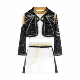 猎魔女团周边衣服女童套装儿童短裤套装跨境童装外贸万圣节cos服