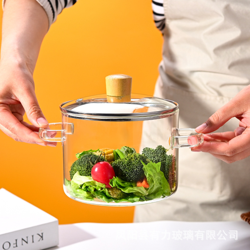 Olla de vidrio con alto contenido de borosilicato, olla de leche pequeña resistente a altas temperaturas, olla de sopa transparente, estufa de cerámica eléctrica, olla de vino hervido especial, olla de cocción