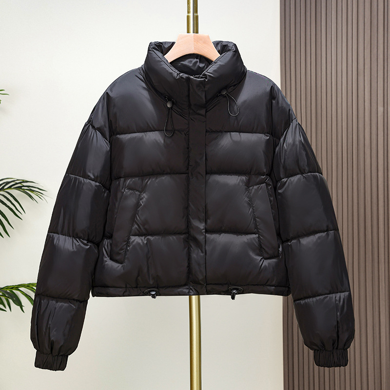 European and American style winter new casual women's clothing candy colored short, thick jacket, high waisted long_voghion.com