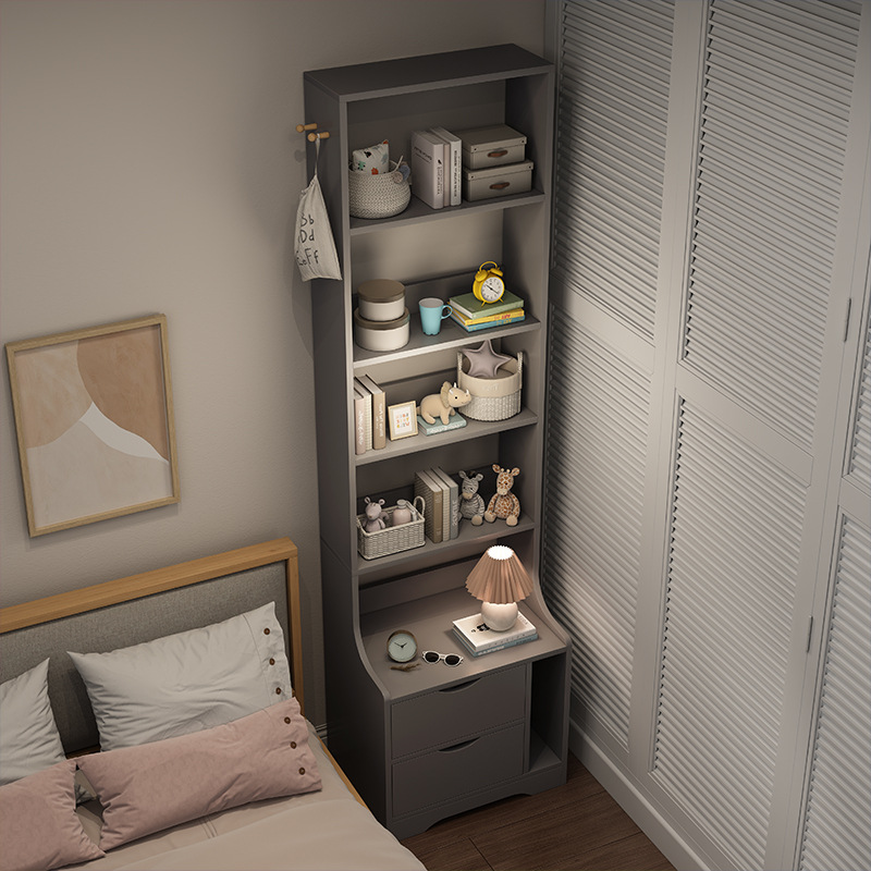 Tabernita de cabecera simple y moderna dormitorio pequeño estante de cabecera de cama de piso pequeño armario de almacenamiento casero armario de almacenamiento