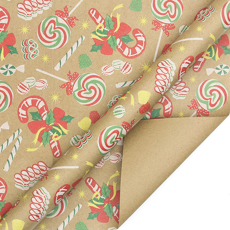 Suministro transfronterizo de papel de regalo navideño retro, papel tapiz a cuadros rojo dulce navideño, papel de fondo, papel para envolver regalos image 9