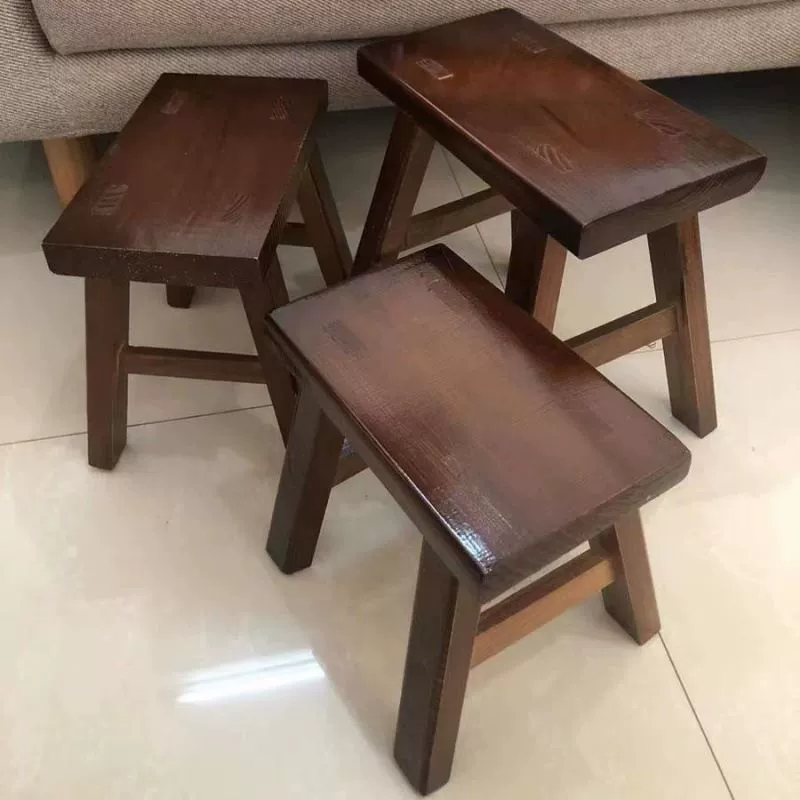 Табурет из цельного дерева, небольшой табурет из цельного дерева для домашнего использования, небольшая скамейка, низкий табурет, прочный табурет для гостиной, табурет для танцев на бабушкином мосту.