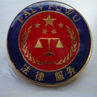 徽章定制锌合金金属徽章学校活动校徽胸牌烤漆法律服务胸章定做