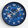 Children's cartoon watch, quartz wall astronaut for bedroom, 14inch, 35cm