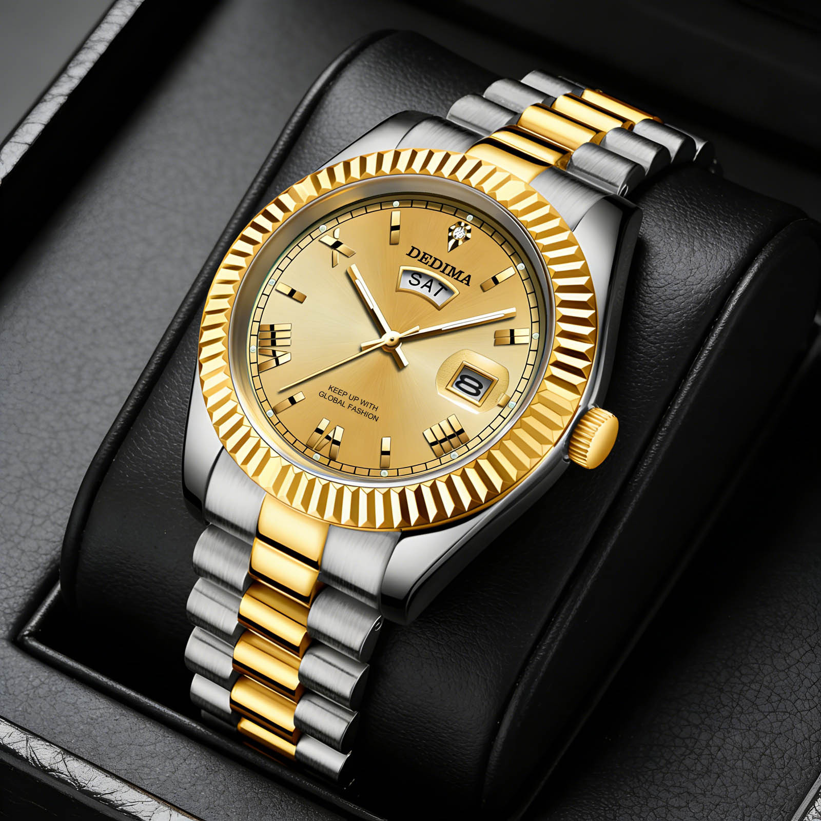 New Men's Waterproof Luminous Calendar Trendy Fashion Quartz Watch Couple Business Watch Cross-Border Best-Selling Model