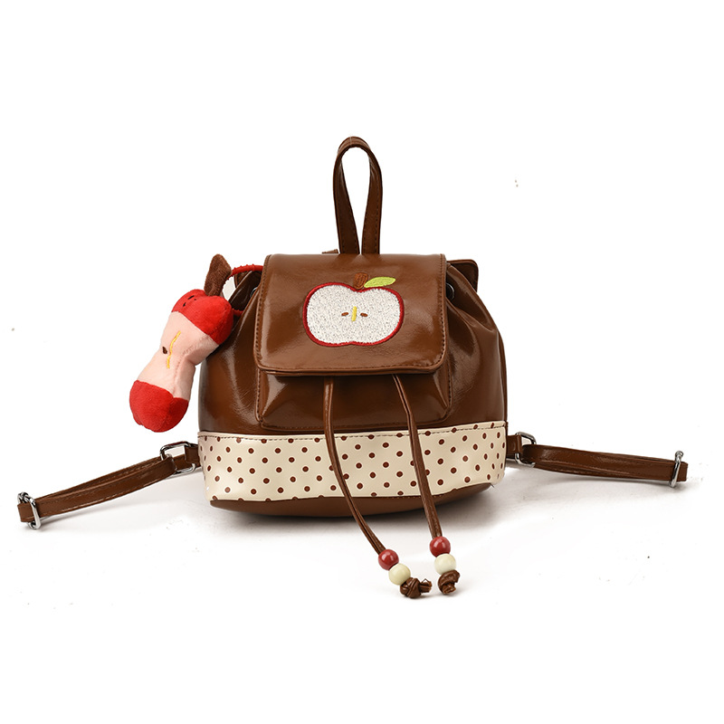 2025 nueva mochila infantil de alto valor de cara caricatura adorable manzana pequeña mochila para niños y niñas, mochila para niños