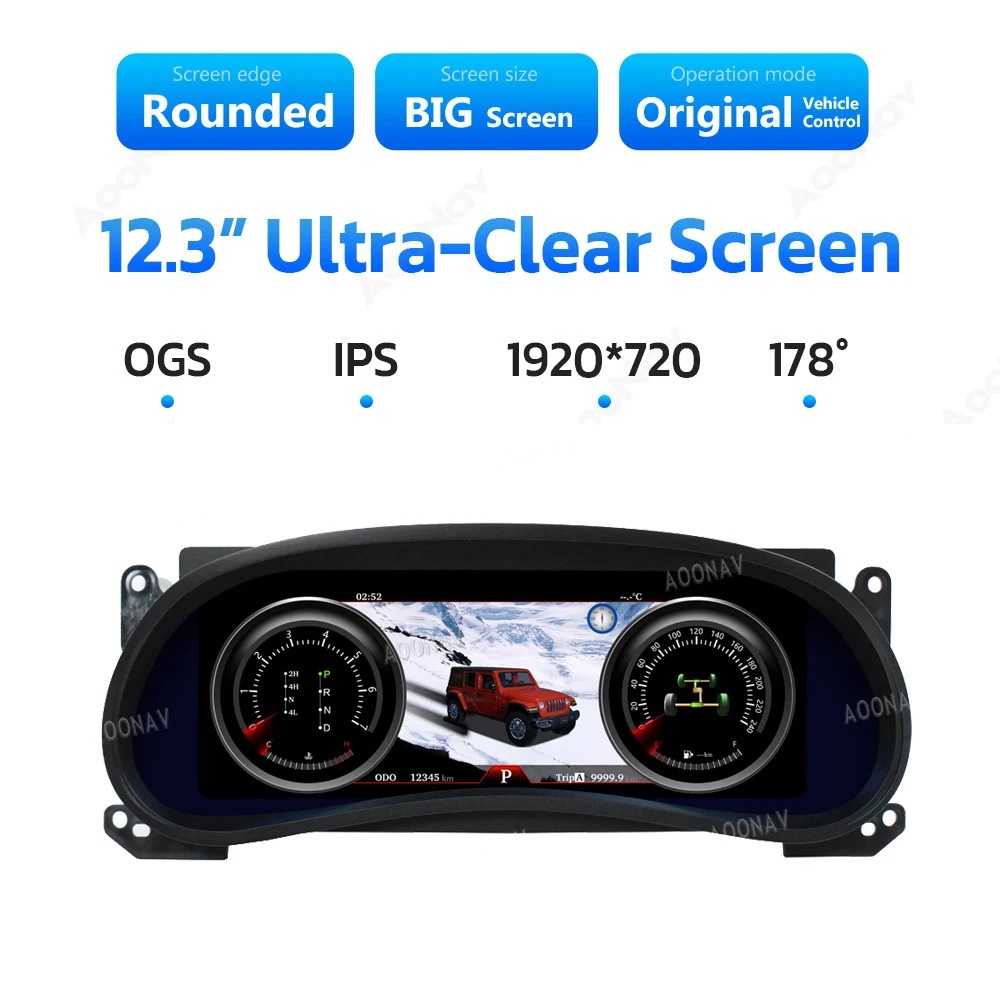 Suitable for Jeep Wrangler Jk Smart Lcd Dashboard Display Cockpit Speed Digital Display