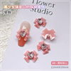 Resin for manicure with bow, stone inlay, crystal, three dimensional bow tie for nails, internet celebrity, ankylosaurus