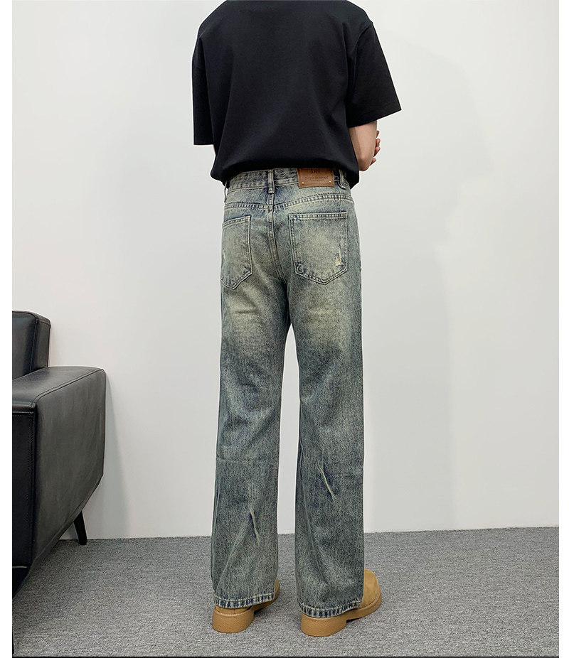 Personalisierte Jeans Mit Strass Für Herren Im Distressed Look_voghion.com