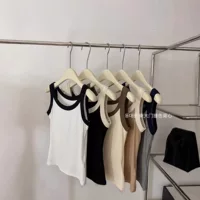 Топ Spring из Dongdaemun, майка с чашками без рукавов, тренд сезона, облегающий, красивая спинка